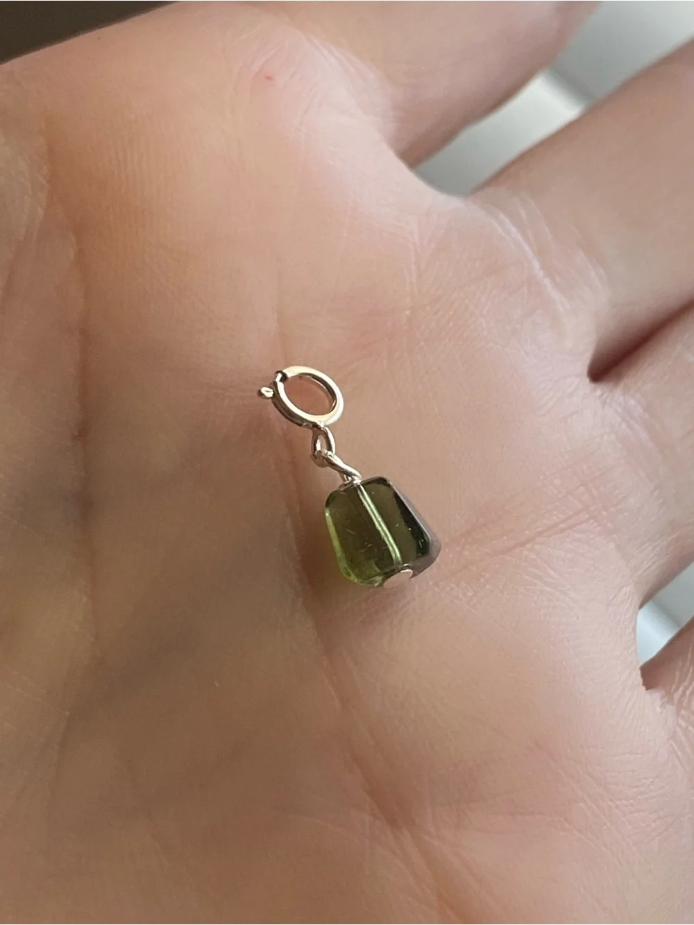 Natural Moldavite Charm or Tektite Pendant | Crystal Collector | S925